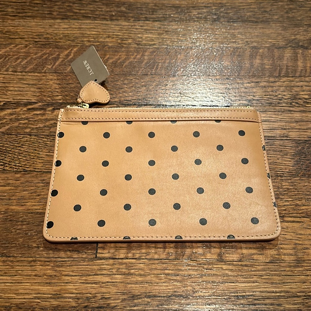 Jcrew polka dot zip pouch